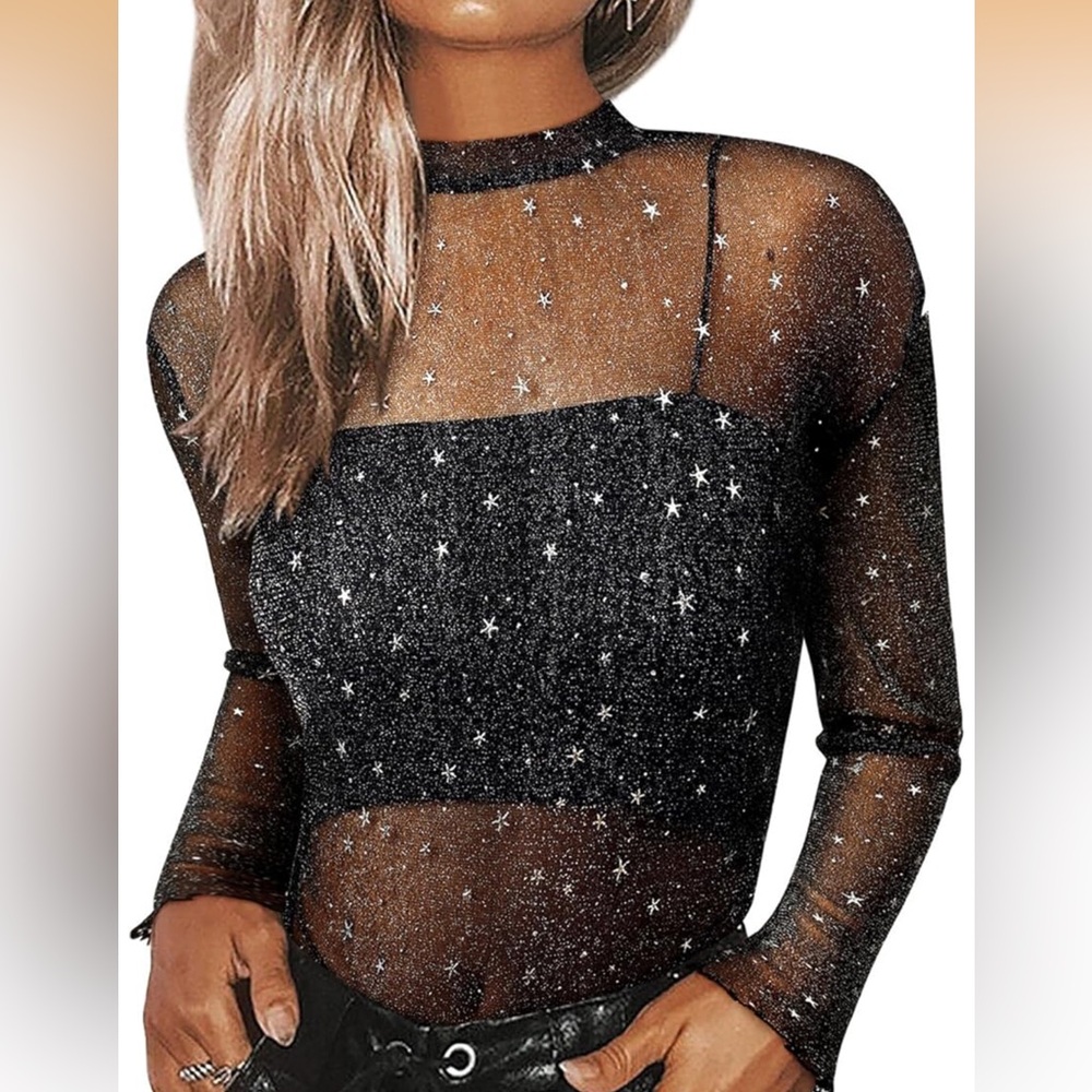 NWOT Sheer Star Top 💫